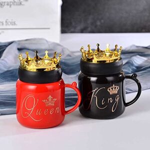 King Queen Printed Coffee and Tea Ceramic Mug