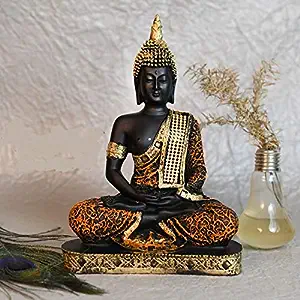 Meditating Buddha Statue Polyresin Buddha Idol Showpiece